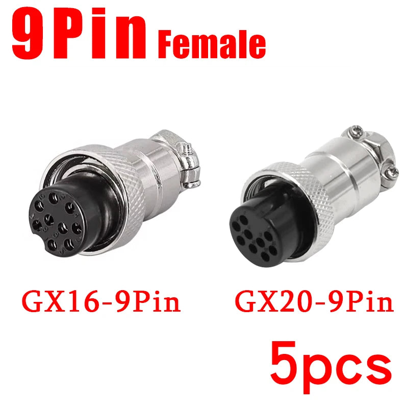 Aviation Plug GX12 GX16 GX20 Butt Soldering Socket 2/3/4/5/6/7/8/9/10Pin Wire Docking Connectors