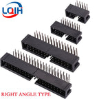 10PCS DC3 6P/8P/10P/14P/16P/20P/30P/34P/40P 2.54mm Socket Header Connector ISP Male Double-spaced Straight needle Curved needle