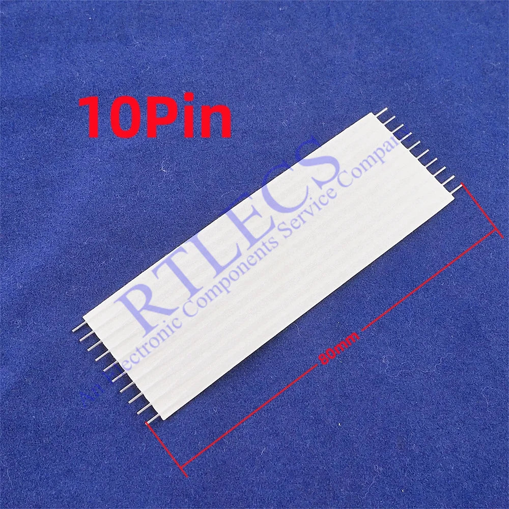 1.0 2.54 MM FPC FFC Flexstrip Cable Jumper 8 10 12 13 24 Pin JSN-2.54 Solder PCB Through Hole Nomex Insulator 24 AWG 3.0A