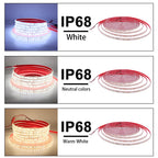 IP68 Waterproof LED Strip Lights 24V 2835 120Leds/m Warm Natural White Red Green Blue Flexible Luces Led Tape Underwater Decor