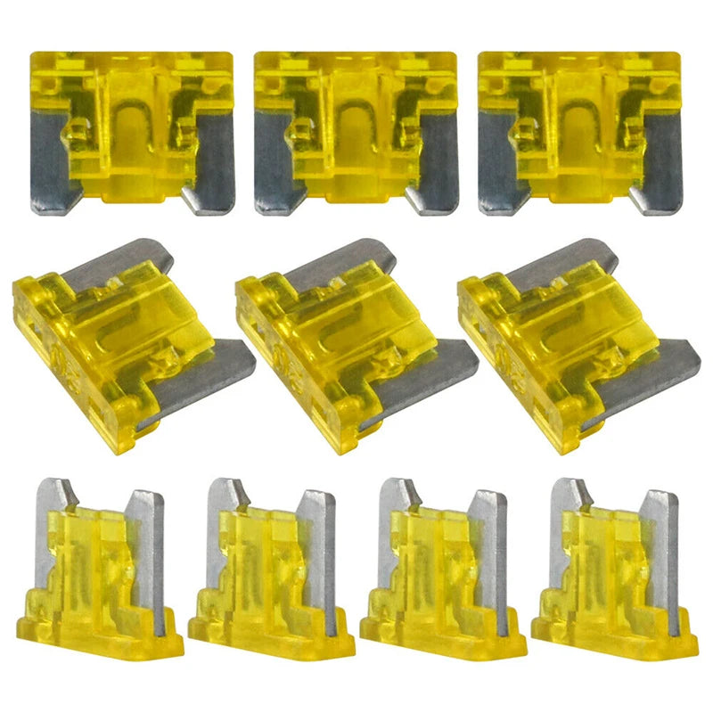 100/50/10pcs Micro Car Fuses Automotive Blade Type Mini Fuse Assortment Blade Fuse Set 2A 3A 5A 7.5A 10A 15A 20A 25A 30A 35A 40A
