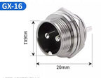 90 Degree Right Angle GX16 Aviation Connector, 2‑8 Pin L‑Shape Male Female Circular Plug Socket for Industrial Equipment