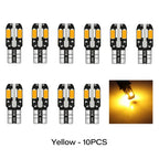 10PCS W5W T10 LED Bulbs Canbus 5730 8SMD 12V 6000K for Car Turn Signal Reading Brake Trunk Hood Width Clearance Lights