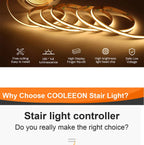 COB LED Strip PIR Motion Sensor Stair Lights Kit Step by Step Control Indoor Smart Staircase Lighting Controller with Main Line