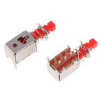 10pcs PS-22F03 Right Angle PCB Latching Push Button Switch DPDT Double Pole 6 Pin Self-locking Key Power Switches