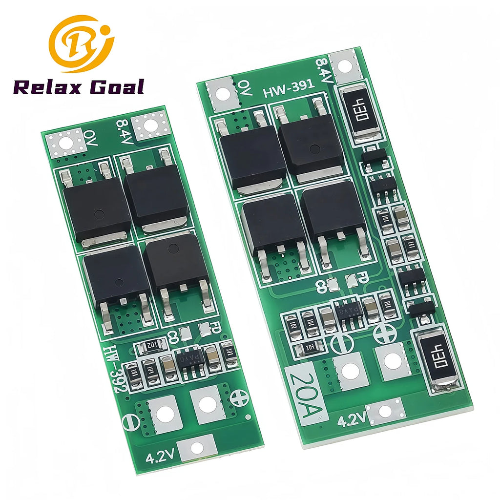 2S 20A 7.4V 8.4V 18650 Lithium Battery Charger Protection Board PCB BMS Board Balanced / Standard 20A Current Module For DIY