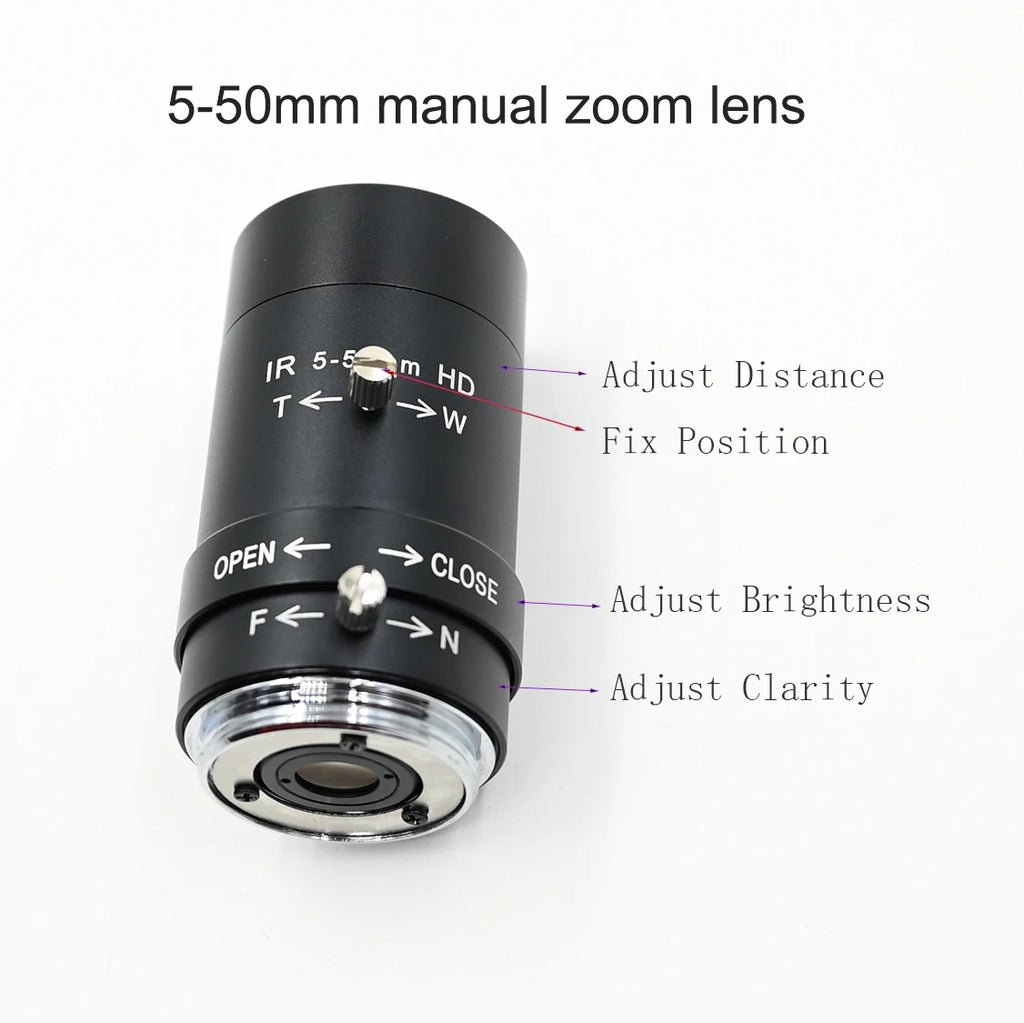 OV9281 120FPS Global Shutter 720P USB Case Camera ,Monochrome, Golf Simulator Webcam,5-50mm Zoom CS Lens,High Frame Rate Capture