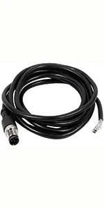 M12 5-Pin Male A-Code Straight Connector Cable, 5M Length, 22 AWG, Molded Ethernet Extension Cord