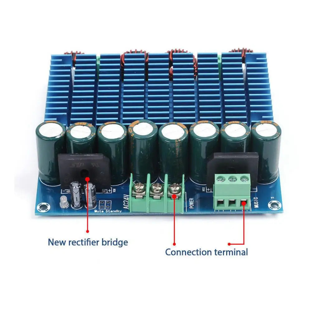 Dual Channel TDA8954TH Digital Audio Amplifier Board FR-4 High Power Class D Board for DIY Speaker
