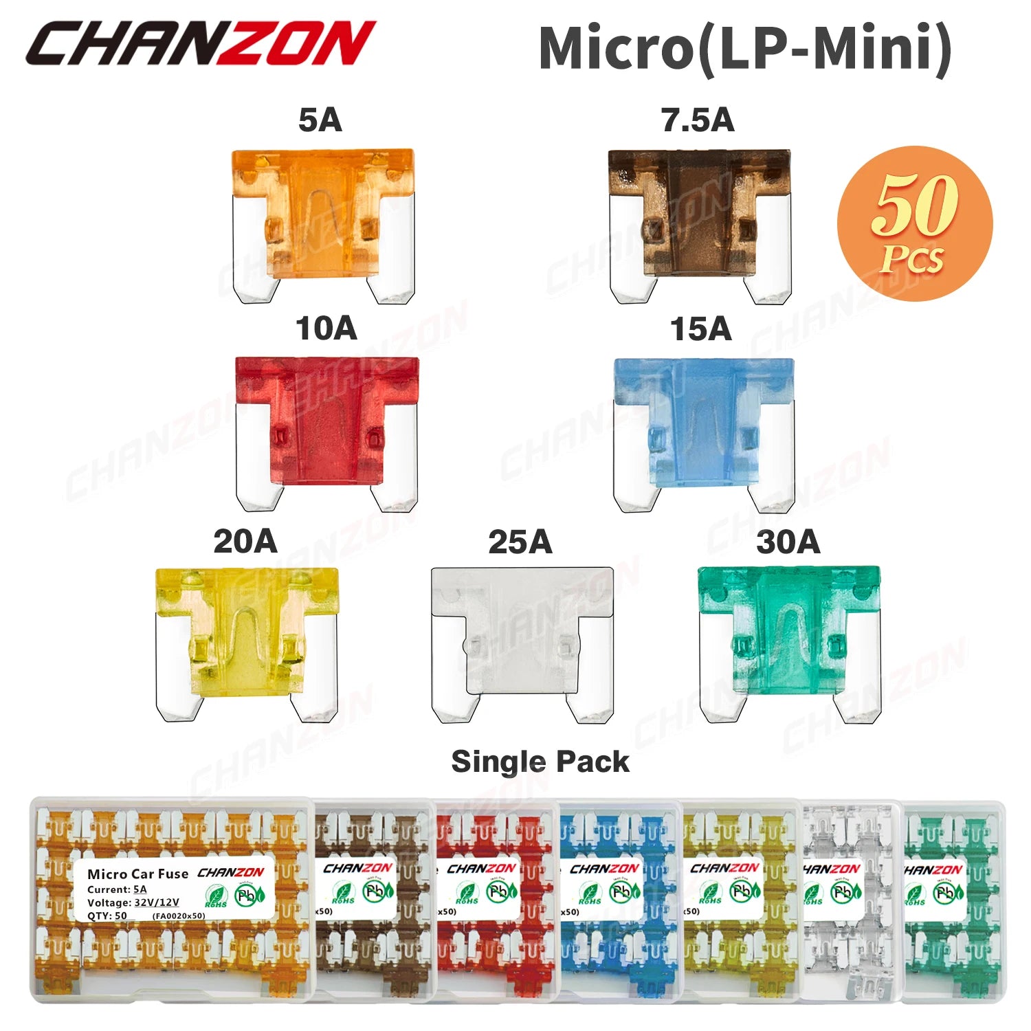 Car Fuse Auto Blade Truck ATC ATO Standard ATM LP Mini Micro 2 3 5 7.5 10 15 20 25 30 35 40 Amp A Automotive Protection