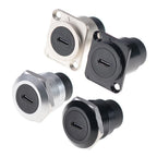 1 PCS Metal Panel Mount USB Type-C Connectors, Round & D-Type Module Through-Panel Electronic Socket for DIY & Industrial Use