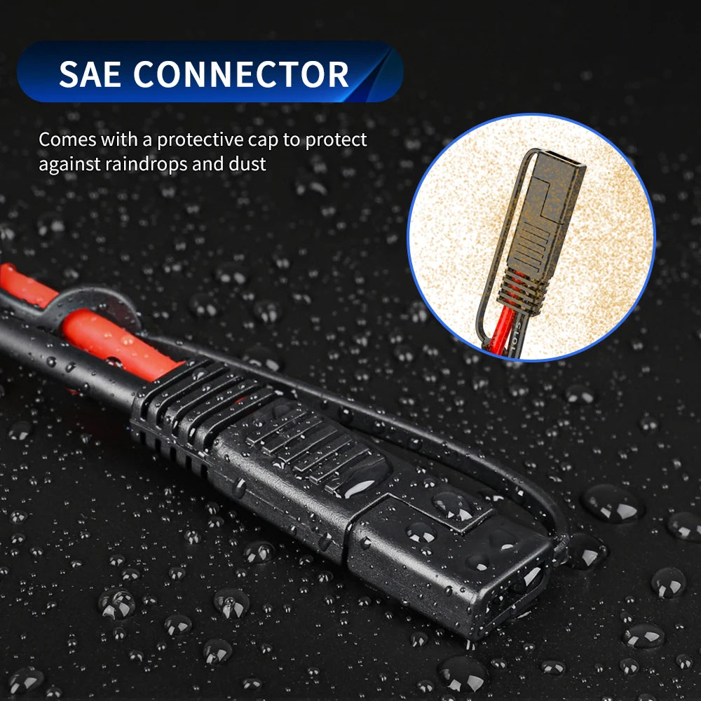 10AWG SAE Y Splitter Cable SAE Quick Disconnect Connector 1 to 2 SAE to SAE Extension Cable SAE Plug