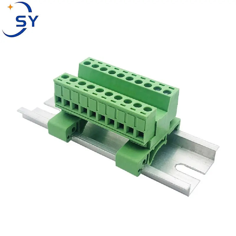 1Sets 2EDG-UKR-5.08mm Cable Butt Joint 35mm Rail Type Terminal Block Screw Plug-in Wire Connector Solderless Butt Joint 2P-24P