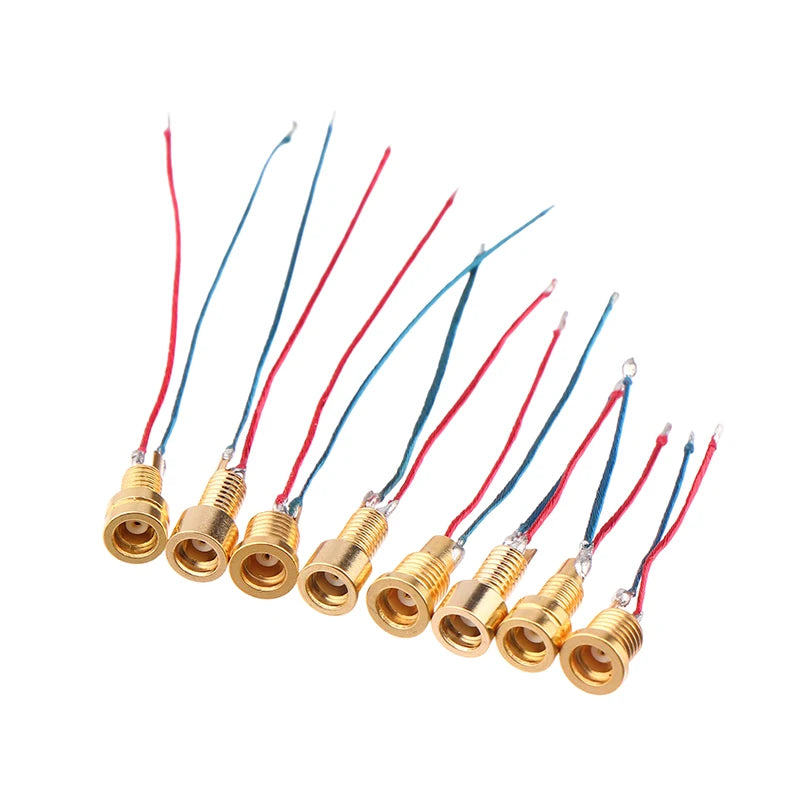 Universal MMCX Female Socket, Pure Copper Gold-Plated Connector with Soldering Wires and Built-in Threaded Nut Holder