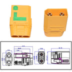 Amass  XT90S Connector xt90s anti spark XT90S XT90-S Male Female Motor Adapter for Battery ESC and Charger Lead for RC Car Truck