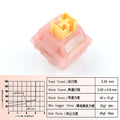 Outemu Silent Peach V3 Switches Lubed Update Silent Lemon V3 Switch Mechanical Keyboard Linear Tactile 5Pin Custom Hot-swap DIY