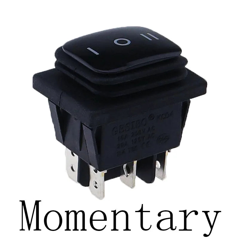 1PC Momentary (on)-off-(on) Waterproof 6Pin Rocker Switch 3 Position Locking ON-OFF-ON DSDT