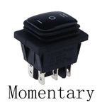 1PC Momentary (on)-off-(on) Waterproof 6Pin Rocker Switch 3 Position Locking ON-OFF-ON DSDT
