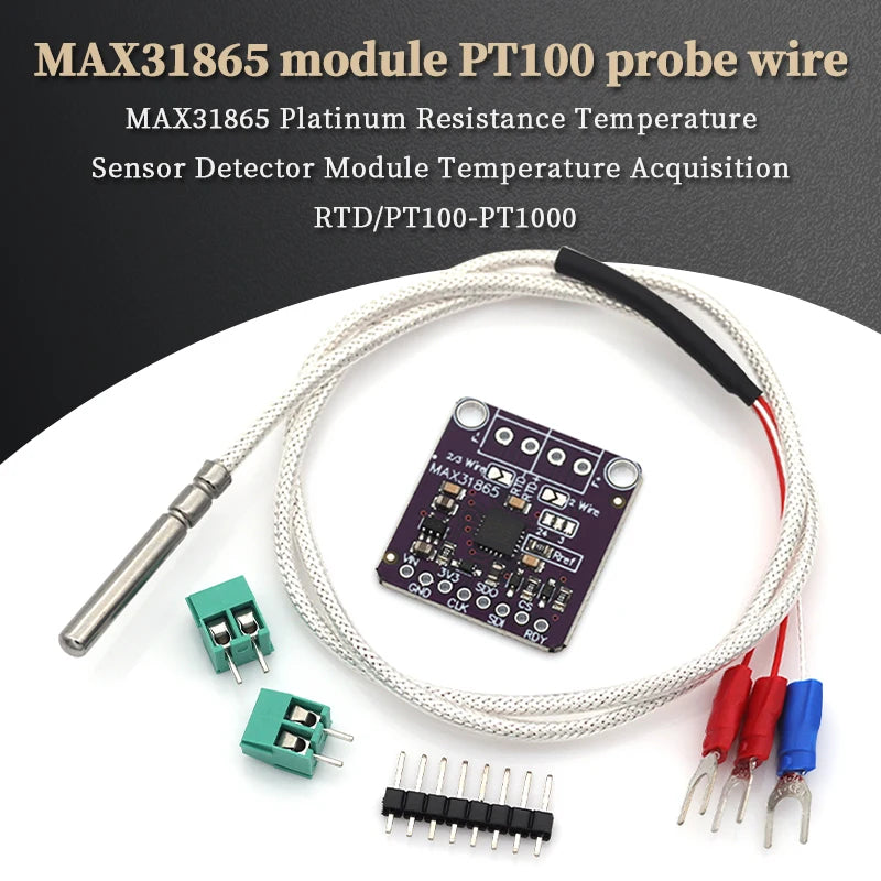 MAX31865 Temperature Sensor Module GY-MAX31865 RTD Digital Conversion Module Electronic DIY Board PT100-PT1000 for Arduino