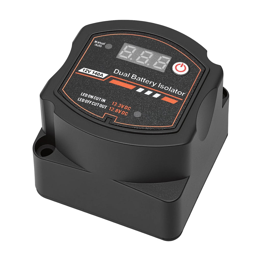 Smart Dual Battery Smart Isolator 12V 140A Digital Voltage Sensitive Relay VSR Split Charge For Camper Car RV