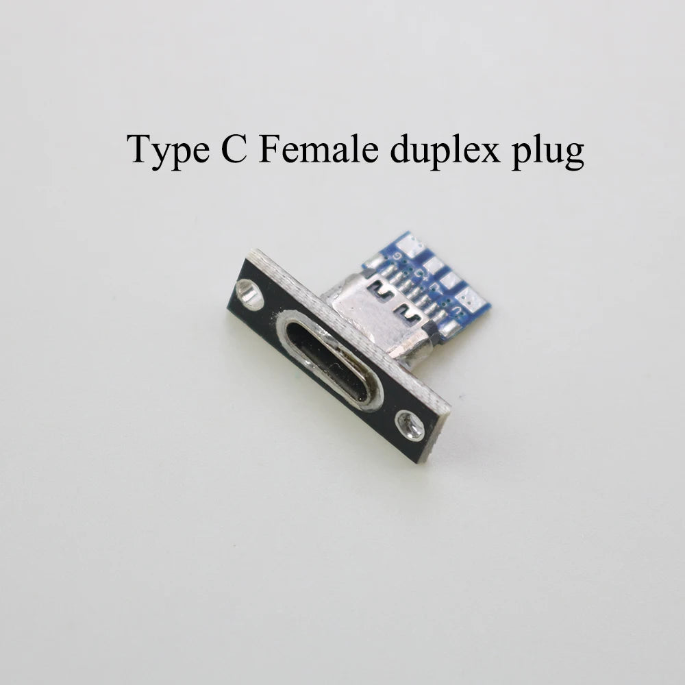 1PCS Data Charging Cable Jack Test Board with Pin Header 90 Degree Micro Mini USB Type C 2Pin USB 3.0 2.0 Female Male Connector