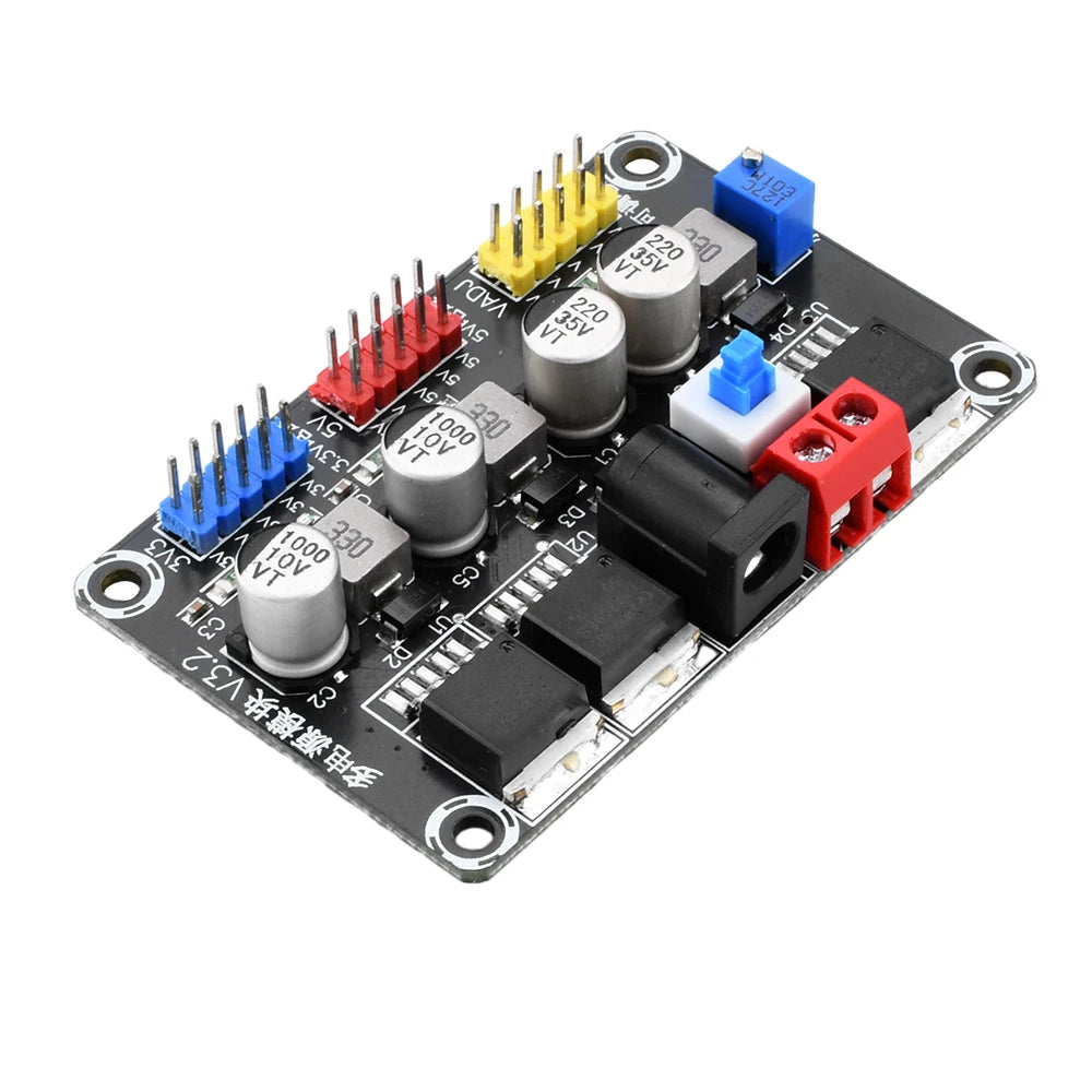 LM2596 DC7-25V To DC3.3V/5V Adjustable Step-Down Module Regulated Power Supply Module Intelligent Vehicle Experimental Power