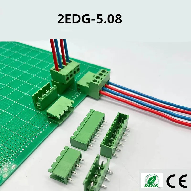 5Pair 15EDG KF2EDG 2.54mm 3.5mm 3.81mm 5.08mm PCB Screw Terminal Block 2-12Pin Male Plug Female Socket Pin Header Wire Connector
