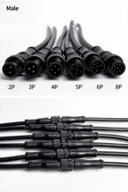 5/20Pcs M12 Metal Waterproof IP68 2/3/4/5/6/8 Pin Power Cable Wire Plug IP68 for LED Strips Male Female Connector 20CM