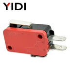 YIDI 16A 250VAC SPDT Momentary Travel Limit Micro Switch 1NO1NC 3pin Lever Roller V-15 V-151 V-152 V-153 V-154 V-155 Microswitch