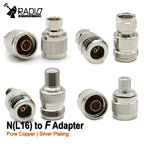 1pcs/lot  N To F TV Male Female Straight Connector L16 N Type to F Type Coax Converter  Antenna Extension Cable Brass Copper