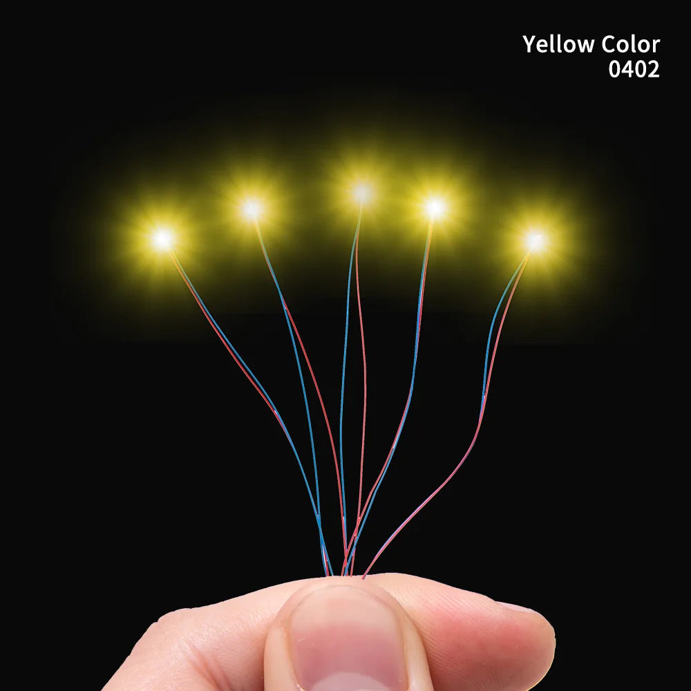10PCS 0402 0603 SMD Lamp Wire Chip 30cm 3V Led Pre-Soldered Micro Litz Lighting For Model Making Train/Car/Robot Toy Diorama Kit