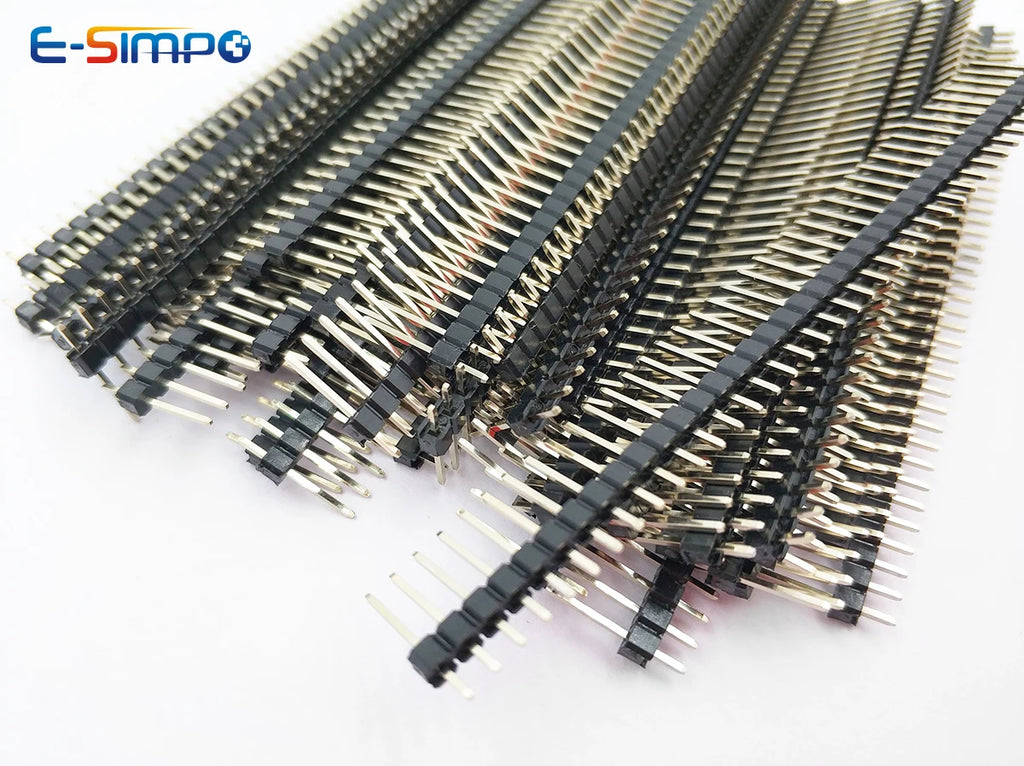 10pairs 1x40Pin Single Row Male Female 2.54mm PH3.5/5/5.7/8.5mm Brass Goldplated Reflow Rohs PCB Pin Header Jumper Socket Kit