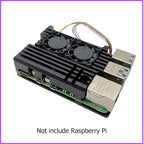 Raspberry Pi 5 Aluminum Case Dual Fan Metal Shell for RPI 5 Pi5