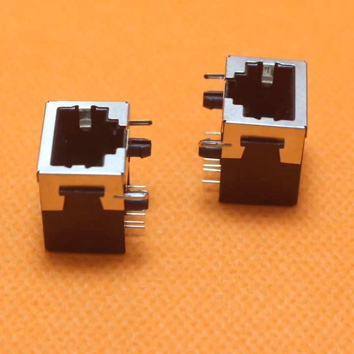 5pcs RJ45 Network jack 8P Modular Network PCB Jack 8P Horizontal LAN Adapter Right Angle Connector with Shield