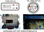 GODIAG GT107 + GT105 II DSG Plus Gearbox Data Adapter For DQ250/ DQ200/VL381/VL300/ DQ500/DL501