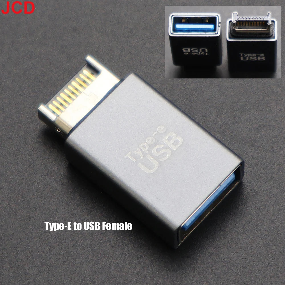 JCD Desktop Computer Motherboard Cable Adapter Connector USB 3.1 Front Panel Header Type C to Type E Expansion Plug Converter