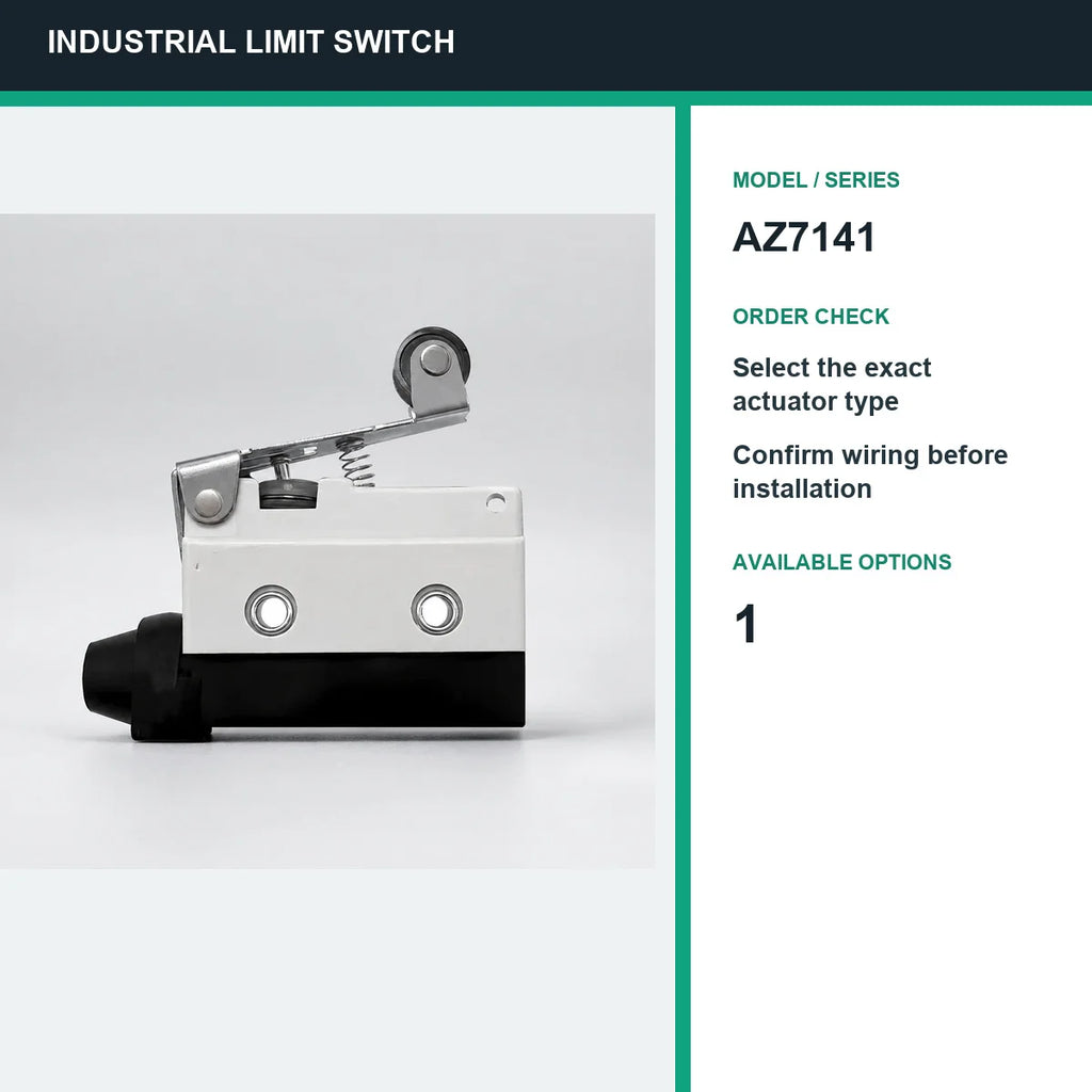 TEZUO AZ7141 IP44 Limit Switch Micro Travel Switch for Industrial Automation