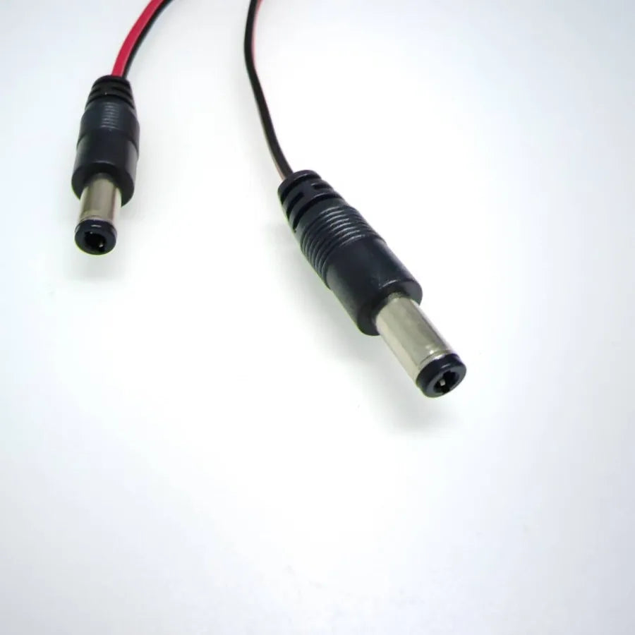Computer IDE Molex Male To 2-Port DC 5.5*2.1 5.5mm X 2.1mm Converter Adapter Power Supply Cable 6.6A 12V 18AWG Wire 50cm
