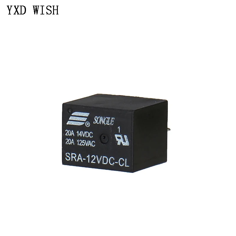 100pcs DC 5V 12V 24V 5Pin Relay SRD-05V/12V/24VDC-SL-C 10A 250VAC Mini Power Relay SRA- 05VDC 12VDC 24VDC-CL 20A 5Pin Relays