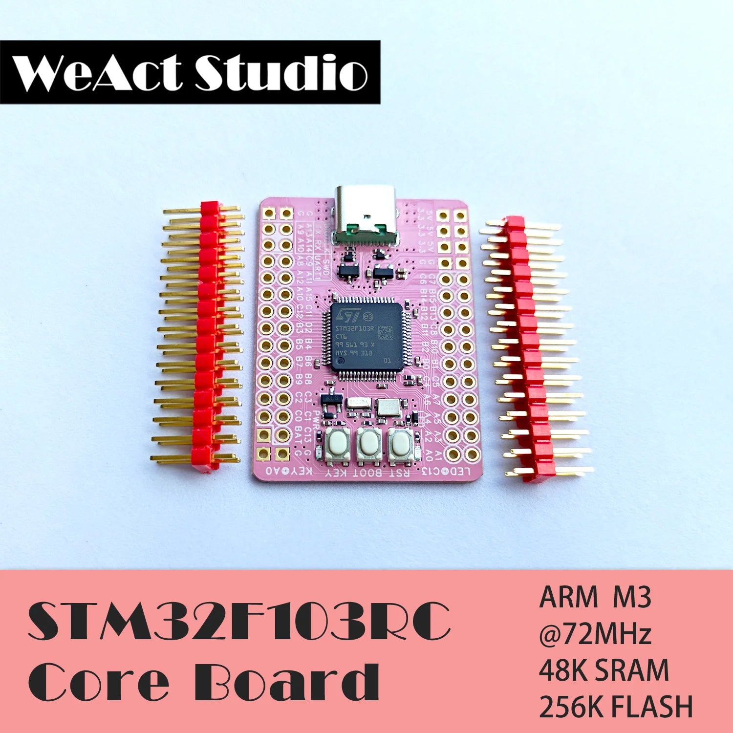 WeAct STM32F103RCT6 ARM STM32 Development Board Small System Board STM32 F103RCT6 STM32F103 STM32F1 Development Board