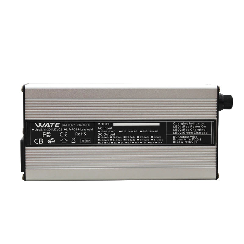 42V 10A Charger 10S 36V Li-ion Battery Charger Lipo/LiMn2O4/LiCoO2 battery Charger With Fan Aluminum Case