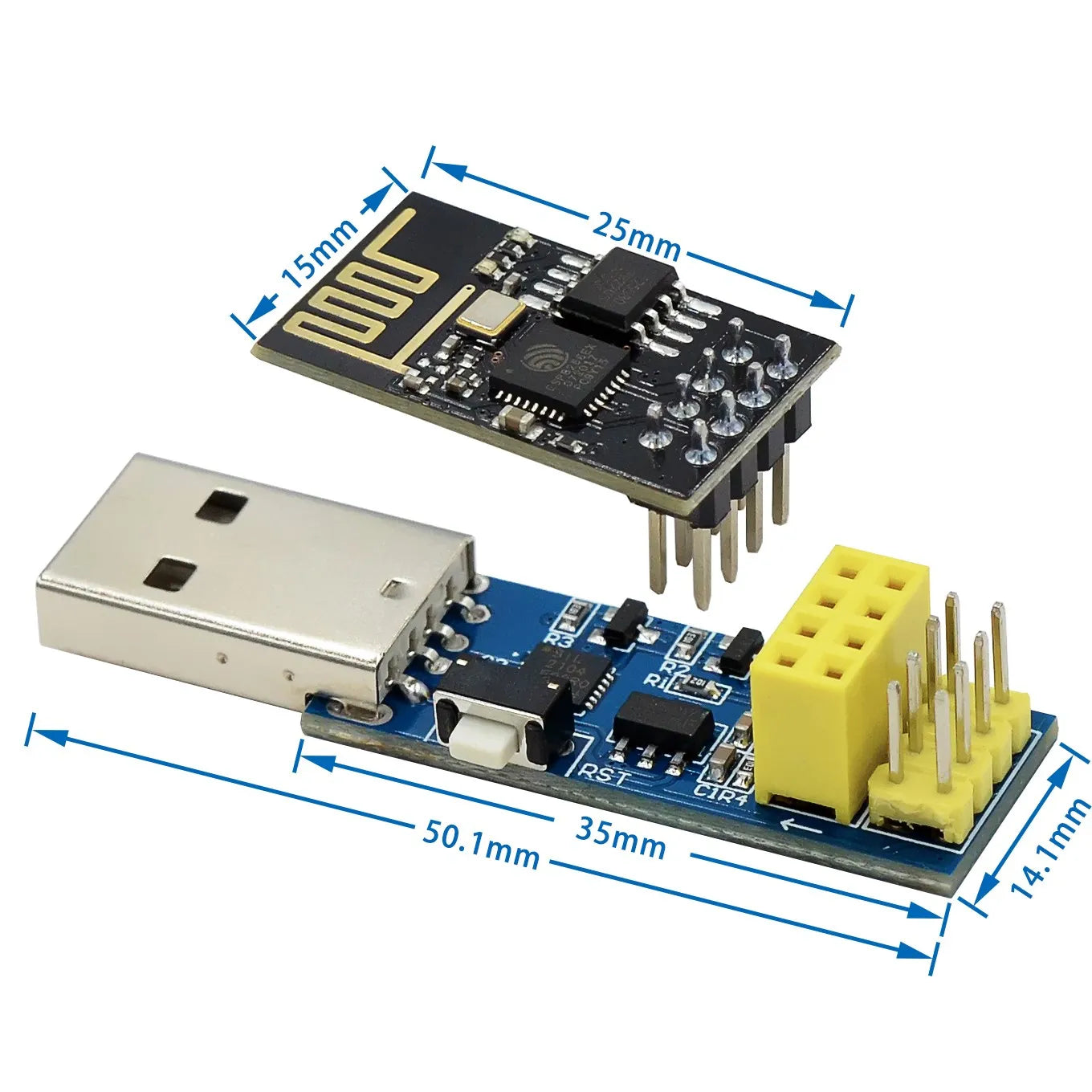 ESP8266 ESP-01/ESP-01S WIFI Module Adapter Download Debug FOR ST-Link Kit IDE USB to ESP8266 ESP-01s DIY Kit for Arduino