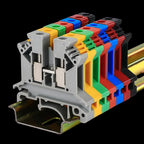 4PCS Wire Electrical Conector Terminal Connector Screw Cable Din Rail Terminal Blocks Strip Power Distribution Block Terminator