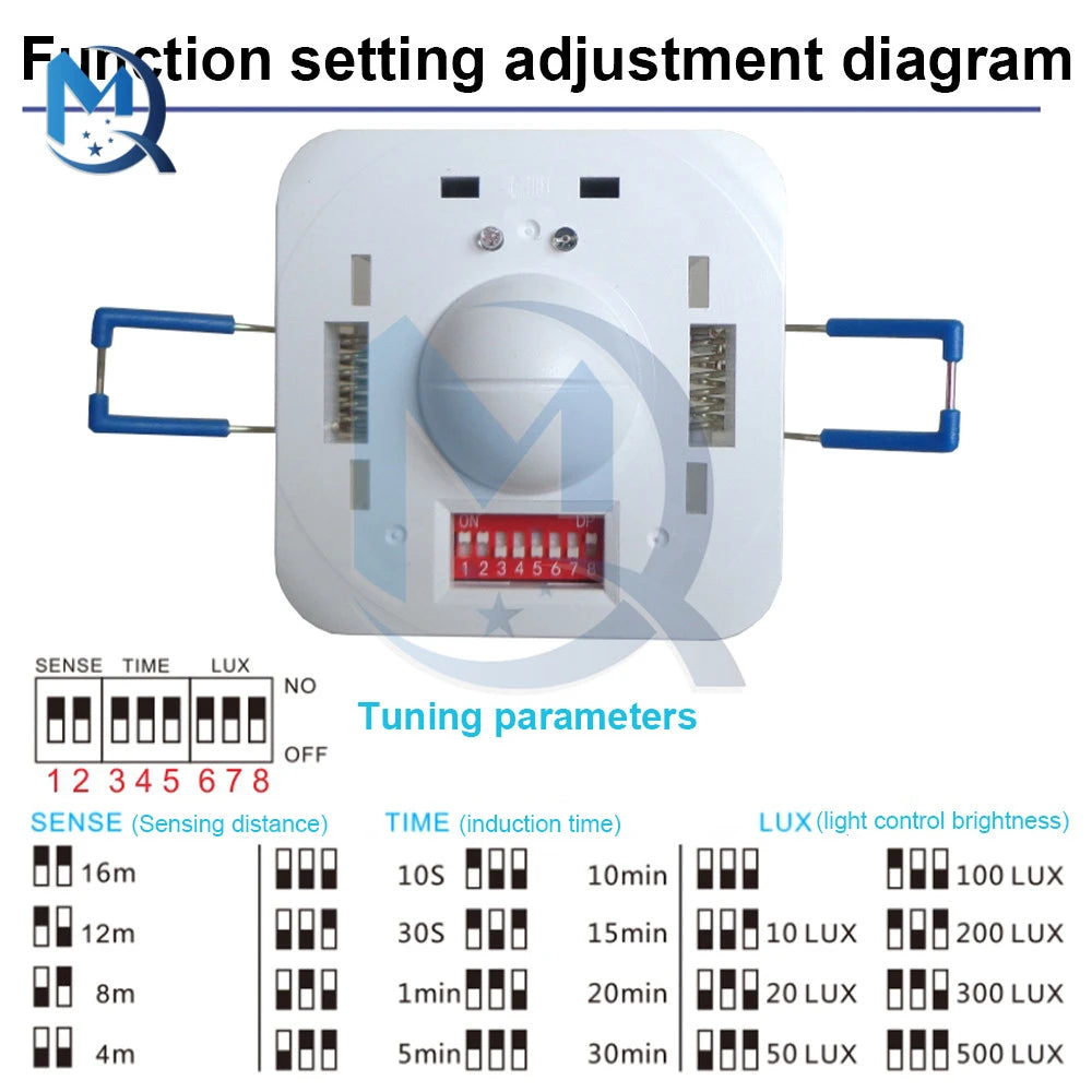 5.8G Embedded Ceiling Microwave Radar Sensor Switch AC85-250V Automatic Induction Sensor Body Motion Detector 5.8GHz Sensor