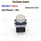 1Pcs XB2-BG21 XB2-BA31 XB2-BS54 22mm Knob Key Start Inching Power on Button Switch Self Reset Small Mushroom Head Emergency Stop
