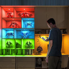 1 2 3 5 6 8 Lihgts RGB LED Cabinet Light 12V WiFi Bluetooth 24Key 44Key Remote Control Power Kit for Kitchen Wardrobe Lighting