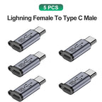 USB C To Lighning Adapter USB C Cable To IOS Fast Charging Connector Lighning Male to Type C Female Converter For iPhone