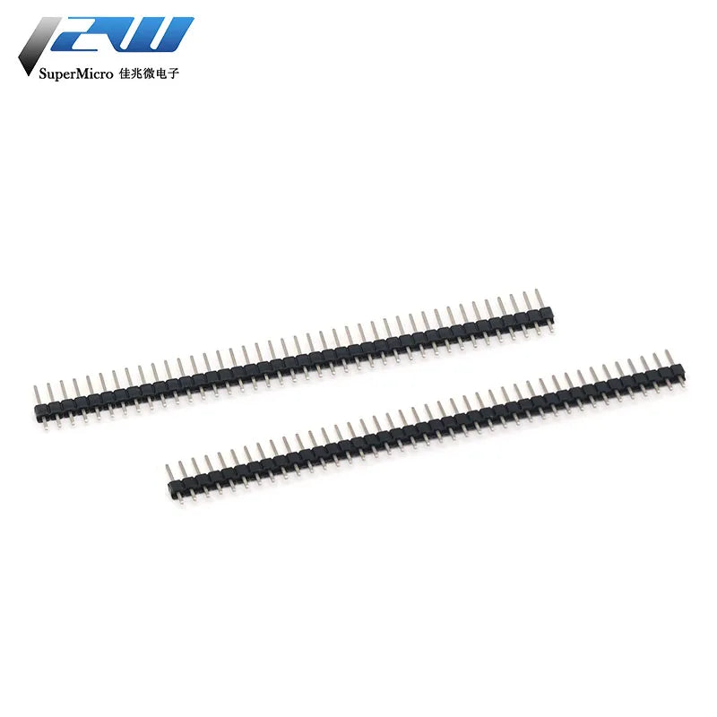 10PCS 1X40Pin Breakable Pin Header 2.54mm Single Row Male Header Connector PCB Pin Strip for Arduino Yellow/Green/White/Black