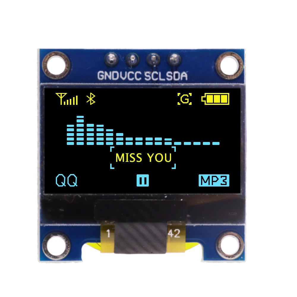 0.96 inch IIC Serial 4pin 7Pin White/Blue/Yellow OLED Display Module 128X64 I2C SSD1306 LCD Screen Board for arduino oled