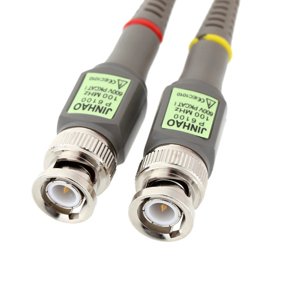 2pcs P6100 BNC Oscilloscope Probe Kit DC-6MHz DC-100MHz 1X 10X High Precision Scope Analyzer Clip Testing Probes